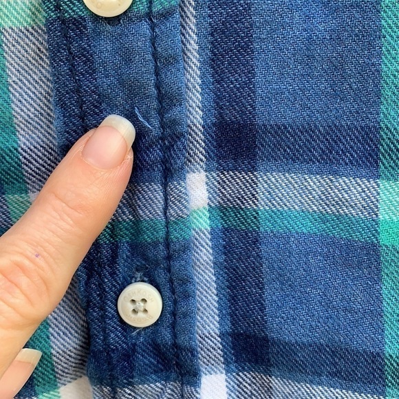 OSH Kosh Plaid Flannel Button Down Shirt - Picture 5 of 6